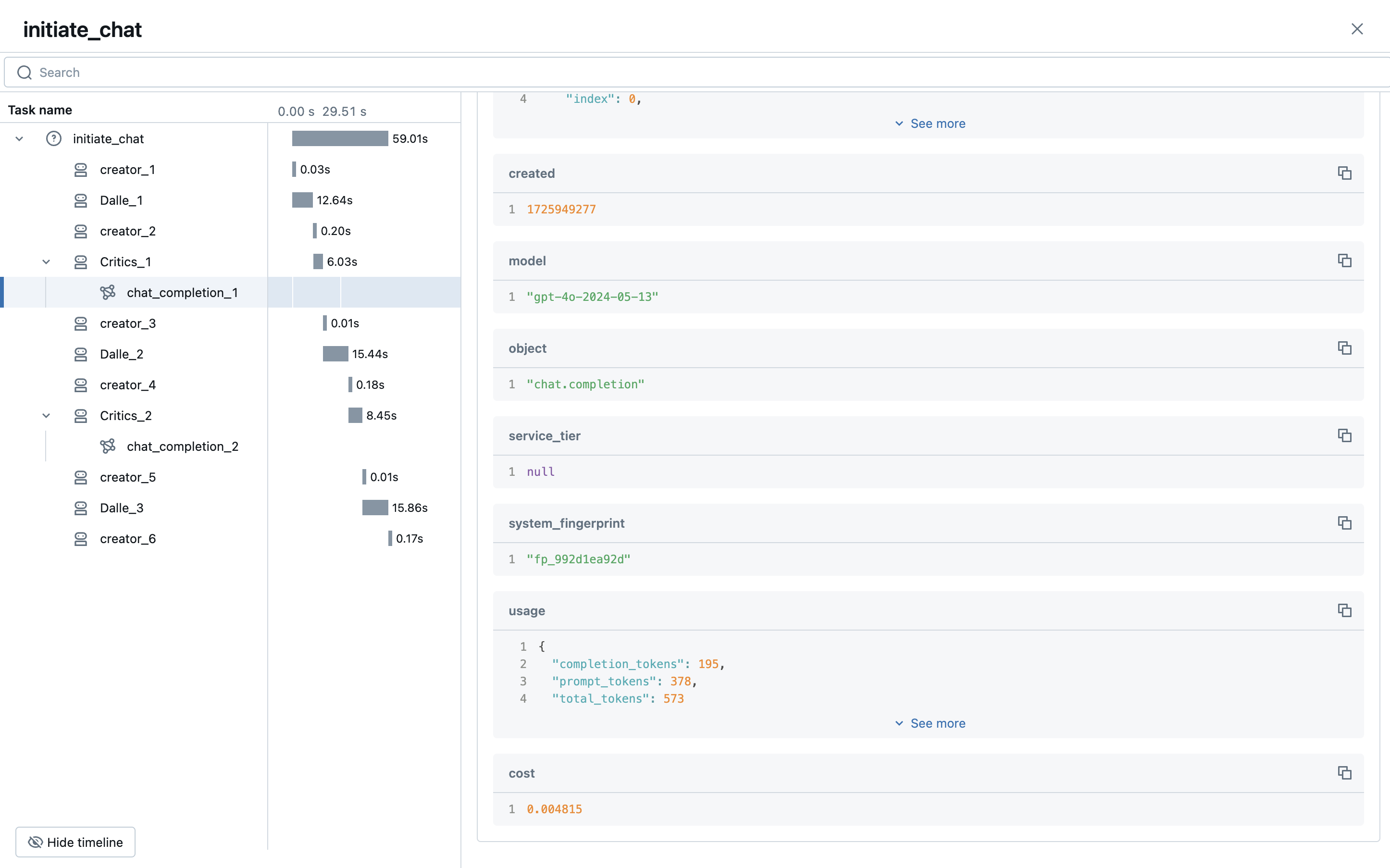 The MLflow Tracing UI