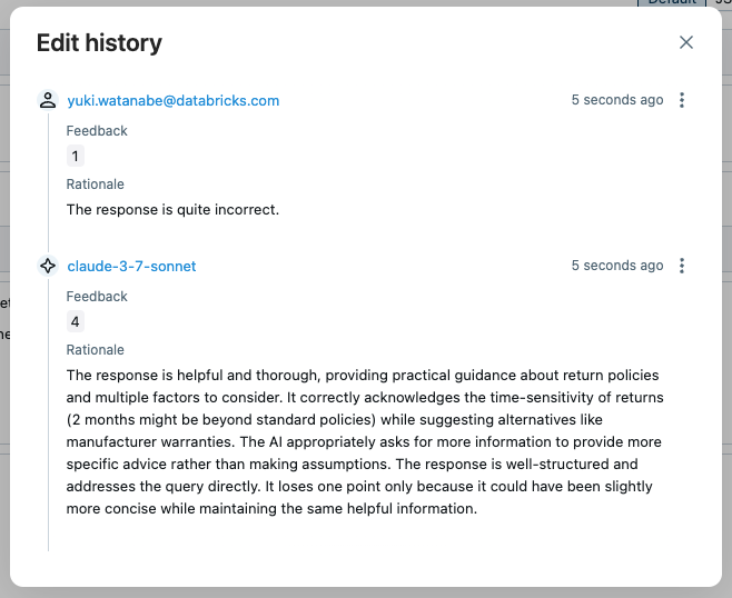 Custom LLM judge in UI